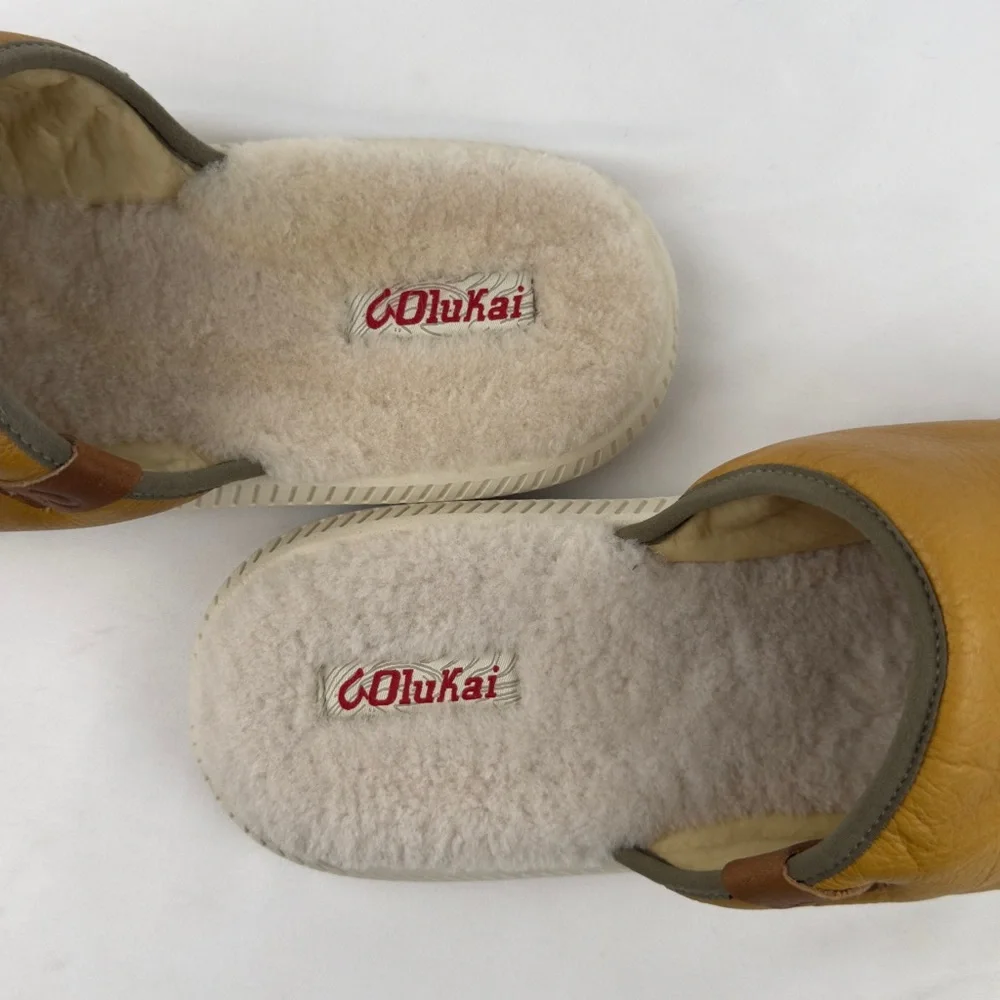 OluKai Men's Tan Slip-On Loafers